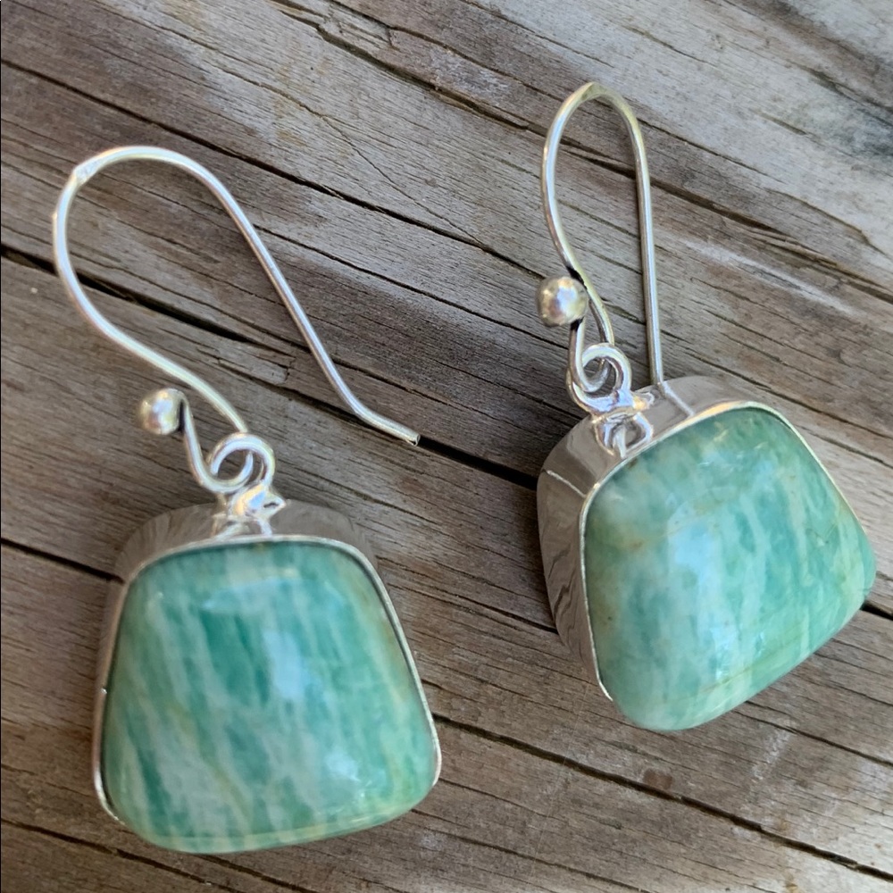 Amazonite earrings. Very nice. - Picture 3 of 5
